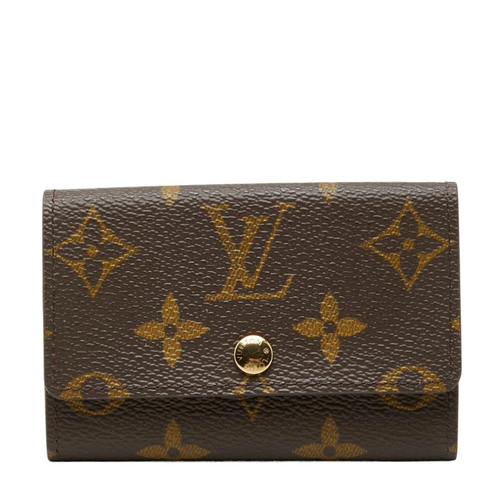 Louis Vuitton Monogram Multicles Key Case Wallet Brown Leather